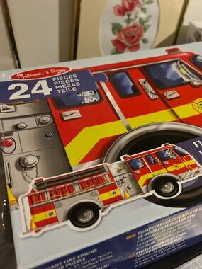 🚒🧩 Melissa & Doug Fire Truck Floor Puzzle – 24 Pieces 🧩🚒